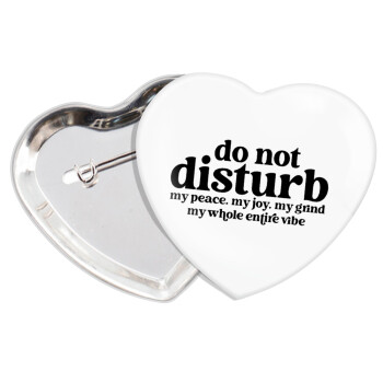 Do not disturb, Κονκάρδα παραμάνα καρδιά (57x52mm)
