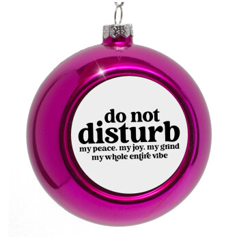 Do not disturb, Purple Christmas tree ornament bauble 8cm