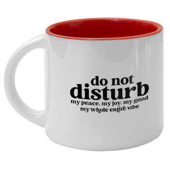 Do not disturb, Κούπα κεραμική 400ml Λευκή/Κόκκινη