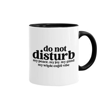 Do not disturb, Mug colored black, ceramic, 330ml