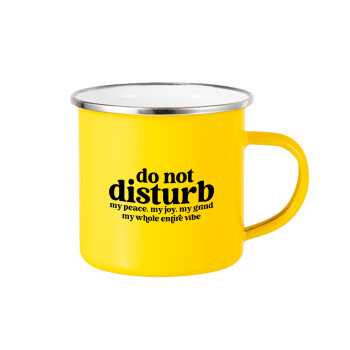 Do not disturb, Yellow Enamel Metallic Cup 360ml