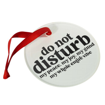Do not disturb, Χριστουγεννιάτικο στολίδι γυάλινο 9cm