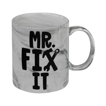 Mr fix it, Mug ceramic marble style, 330ml