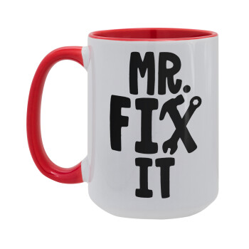 Mr fix it, Κούπα Mega 15oz, κεραμική Κόκκινη, 450ml