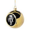 Golden Christmas tree ball ornament 8cm