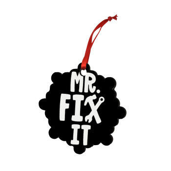 Mr fix it, Christmas ornament snowflake wooden 7.5cm