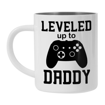 Leveled to Daddy, Mug Stainless steel double wall 450ml