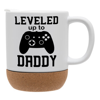 Leveled to Daddy, Ceramic coffee mug Cork (MAT), 330ml (1pcs)