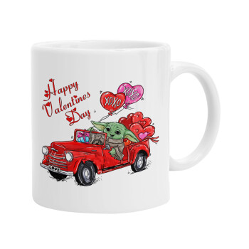 Yoda, happy valentines day (xoxo), Ceramic coffee mug, 330ml (1pcs)