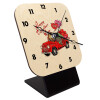 Quartz Table clock in natural wood (10cm)