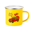 Yellow Enamel Metallic Cup 360ml