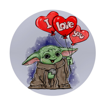 Yoda, i love you, Mousepad Round 20cm