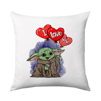 Yoda, i love you, Sofa cushion 40x40cm includes filling