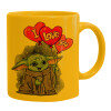 Ceramic coffee mug yellow