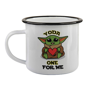 Yoda, one for me , Κούπα εμαγιέ με μαύρο χείλος 360ml