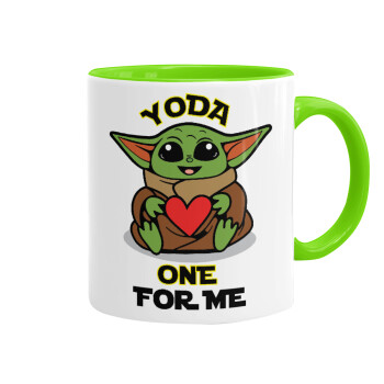 Yoda, one for me , Κούπα χρωματιστή βεραμάν, κεραμική, 330ml
