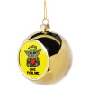 Golden Christmas tree ball ornament 8cm