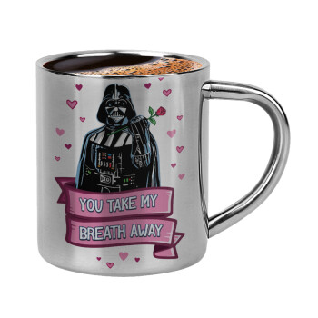 Darth Vader, you take my breath away, Double-wall metal cup for espresso (220ml)