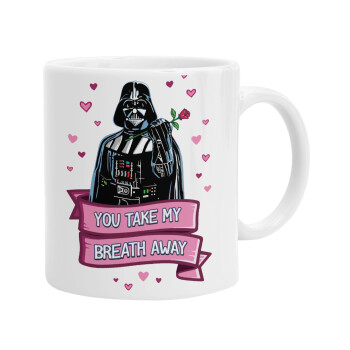 Darth Vader, you take my breath away, Ceramic coffee mug, 330ml (1pcs)