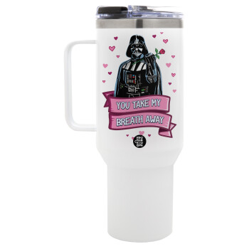 Darth Vader, you take my breath away, Mega Tumbler με καπάκι, διπλού τοιχώματος (θερμό) 1,2L