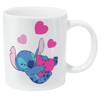 Lilo & Stitch hugs and hearts, Κούπα Giga, κεραμική, 590ml