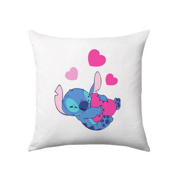 Lilo & Stitch hugs and hearts, Sofa cushion 40x40cm includes filling