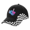 Adult Ultimate BLACK RACING Cap, (100% COTTON DRILL, ADULT, UNISEX, ONE SIZE)