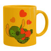 Ceramic coffee mug yellow