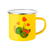 Yellow Enamel Metallic Cup 360ml