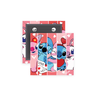 Lilo & Stitch Love, Κονκάρδα παραμάνα τετράγωνη 5x5cm
