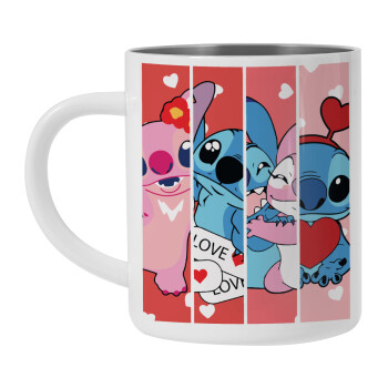 Lilo & Stitch Love, Mug Stainless steel double wall 300ml