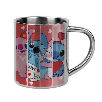 Lilo & Stitch Love, Mug Stainless steel double wall 300ml