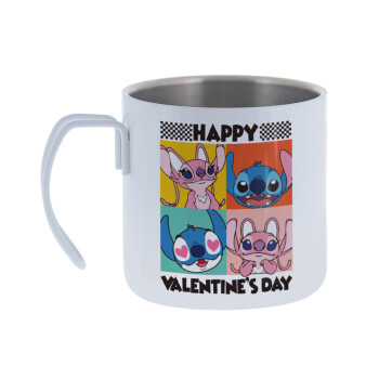 Lilo & Stitch Happy valentines day, Κούπα Ανοξείδωτη διπλού τοιχώματος 400ml