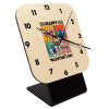 Quartz Table clock in natural wood (10cm)