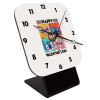 Quartz Wooden table clock with hands (10cm)