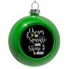 Green Christmas tree ornament bauble 8cm