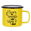 Metallic enamel MATT Yellow cup 360ml