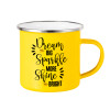 Yellow Enamel Metallic Cup 360ml