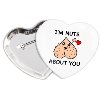 I'm Nuts About You, Κονκάρδα παραμάνα καρδιά (57x52mm)