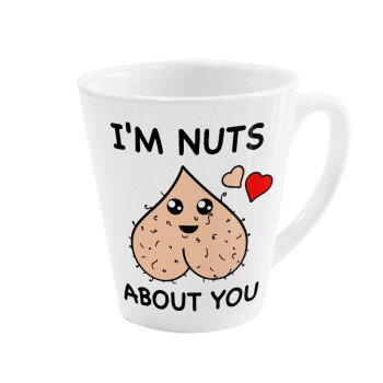 I'm Nuts About You, Κούπα κωνική Latte Λευκή, κεραμική, 300ml