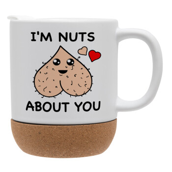 I'm Nuts About You, Κούπα, κεραμική με βάση φελού και καπάκι (ΜΑΤ), 330ml (1 τεμάχιο)