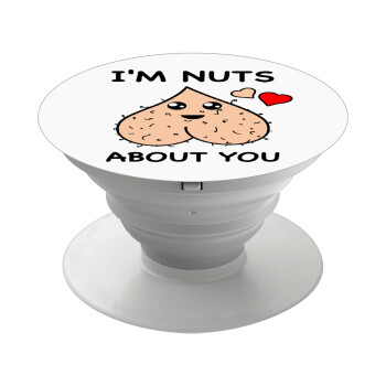 I'm Nuts About You, Phone Holders Stand  White Hand-held Mobile Phone Holder