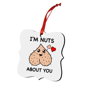 I'm Nuts About You, Χριστουγεννιάτικο στολίδι polygon ξύλινο 7.5cm