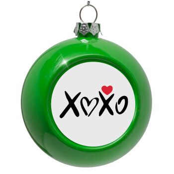 xoxo, Green Christmas tree ornament bauble 8cm