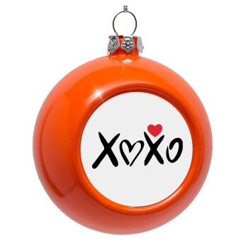 xoxo, Orange Christmas tree ornament bauble 8cm