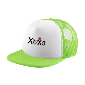 xoxo, Καπέλο παιδικό Soft Trucker με Δίχτυ ΠΡΑΣΙΝΟ/ΛΕΥΚΟ (POLYESTER, ΠΑΙΔΙΚΟ, ONE SIZE)