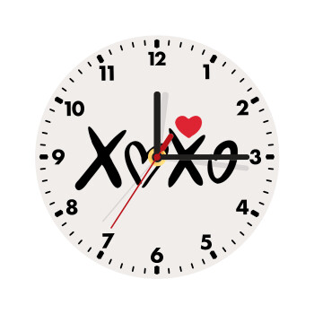 xoxo, Wooden wall clock (20cm)