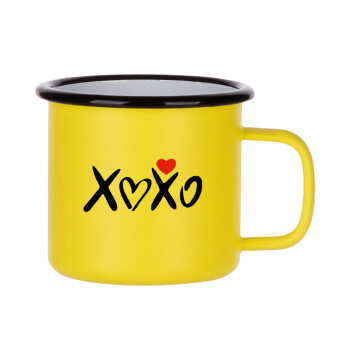 xoxo, Metallic enamel MATT Yellow cup 360ml