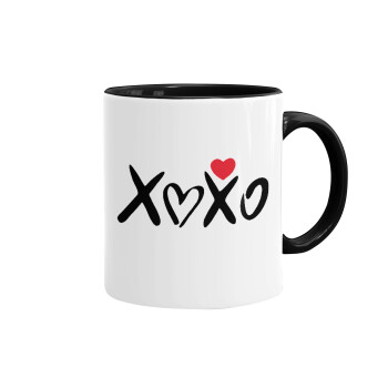 xoxo, Mug colored black, ceramic, 330ml