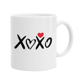 xoxo, Ceramic coffee mug, 330ml (1pcs)